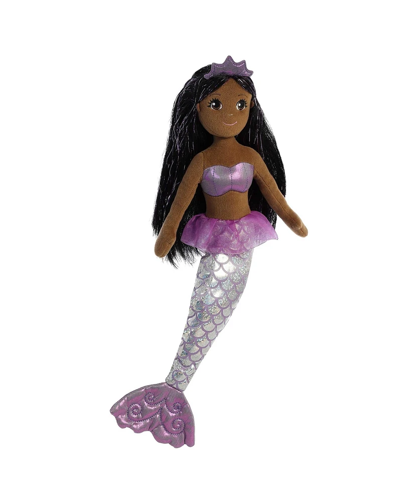 Aurora Large Sophia Sea Sparkles Enchanting Plush Toy Purple 18"