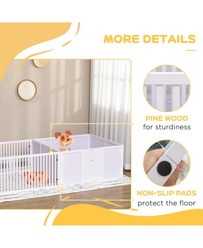 Streamdale Furniture Versatile Whelping Box for Large, Medium, and Small Dog Breeds
