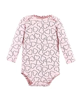 Hudson Baby Girls Cotton Long-Sleeve Bodysuits Daddy 5-Pack
