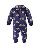 Hudson Baby Baby Boys Hudson Unisex Fleece Jumpsuits, Coveralls, and Playsuits, Football