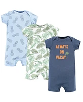 Hudson Baby Baby Boys Hudson Cotton Rompers, Vacay, 3-6 Months