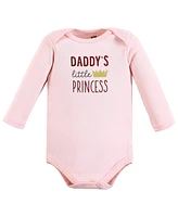 Hudson Baby Baby Girls Cotton Long-Sleeve Bodysuits, Steal Your Heart