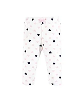 Hudson Baby Girls Cotton Bodysuit and Pant Set Mommy Pink Navy