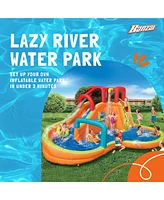 Banzai Kids Inflatable Outdoor Lazy River Adventure Water Park Slide and Pool