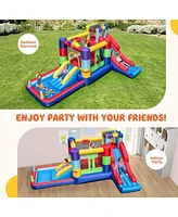 Slickblue Inflatable Bounce House with 680W Blower and Ball Pit