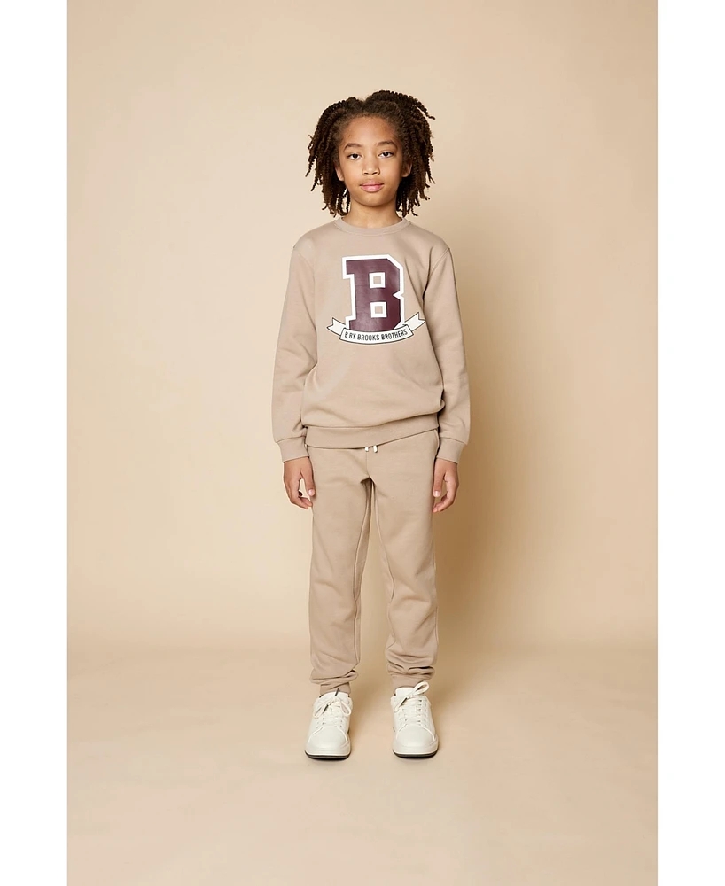B by Brooks Brothers Big Boys Logo Fleece Sweatshirt