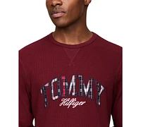 Tommy Hilfiger Men's Thermal Logo Long-Sleeve Pajama Shirt