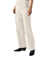 Sanctuary Women's Reissue Baby Cord Wide-Leg Cargo Pants