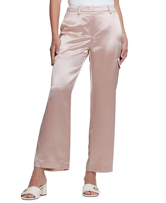 Guess Women's Megan Satin Cargo Pants