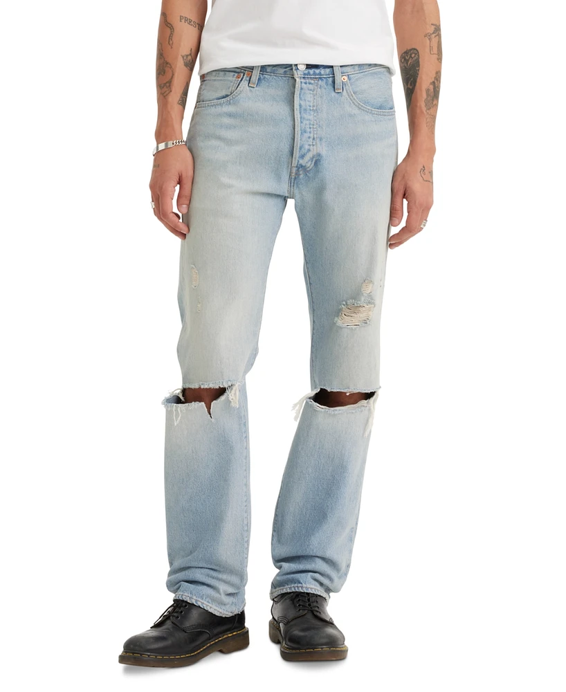 Levi's Men's 501 Originals Marching Meadow Distressed Jeans