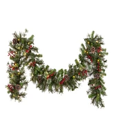 National Tree Company Iced Berry Pine Garland, 9 Inches