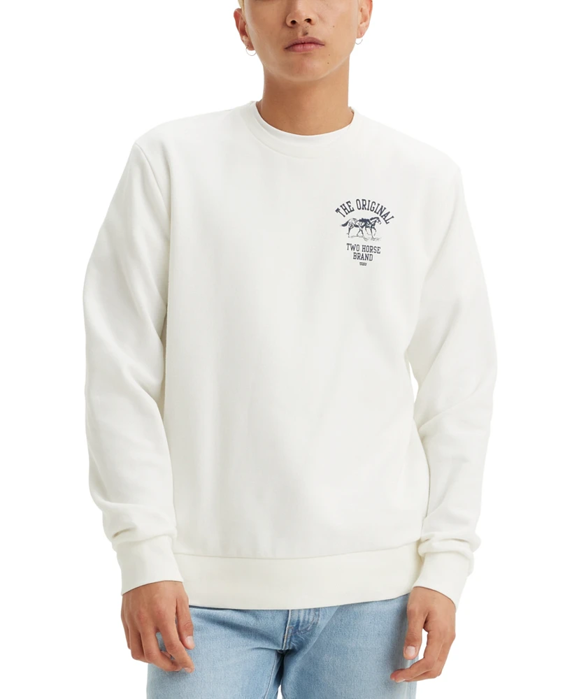 Levi' Men's Varsity Crewneck Long Sleeve Logo Sweatshirt