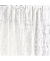 Ihi Home Smocking Stich Linen Cotton Curtain Panel