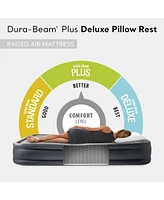 Intex Dura Beam Plus Deluxe Blow Up Air Mattress Bed with Built In Pump, King