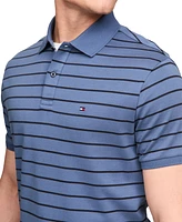 Tommy Hilfiger Men's Regular-Fit Striped Liquid Cotton Polo Shirt