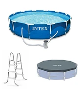 Intex 12'x30" Swimming Pool w/ Pump, Pool Ladder for 42” Wall, & 12 Cover