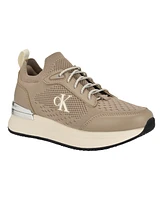 Calvin Klein Women's Vikas Almond Toe Casual Lace-Up Sneakers