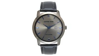 Geoffrey Beene Men's Genuine Blue Sapphire Gunmetal Tone Strap Watch
