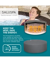 Bestway SaluSpa St Moritz AirJet Inflatable Hot Tub w/ EnergySense Cover, Brown