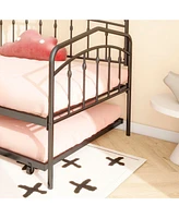 Simplie Fun Fox twin daybed with twin trundle, Black