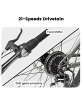 Streamdale Furniture Shock-Absorbing 21-Speed Fat Tire Bike for Off-Road Thrills