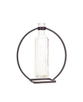 Slickblue Modern Hanging Bottle Vase In Circle Stand (Set of 4)