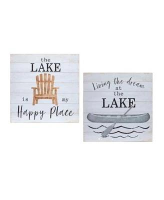 Slickblue Wooden Lake Life Sentiment Sign