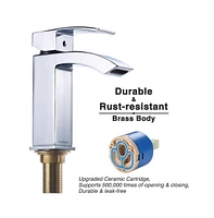 Aquaterior Modern 1 Hole Bathroom Faucet Vanity Sink Basin Single Handle Diy Hotel Chr