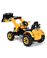 Costway Kids Ride On Excavator Truck With Front Loader Digger