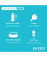 Intex 2,150 Gph 16" Krystal Clear Saltwater System and Sand Filter Pump
