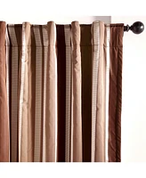 Ihi Home Cocoa Faux Silk Taffeta Curtain Panel - with Heavy Interlining