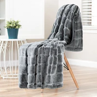 Chanasya Premium Luxurious Soft Faux Frost Tip Fur & Velvety Mink Throw Blanket - Super Cozy for Sofa Chair Couch Bed Living Room