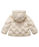 Rokka&Rolla Toddler Girls Fleece Lined Heart Puffer Jacket 2T-5T