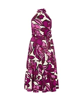 City Chic Women's Halter Print Maxi Dress