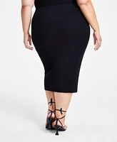 Nina Parker Trendy Plus Pull-On Embellished Skirt