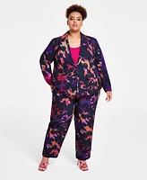 Nina Parker Trendy Plus Printed Blazer