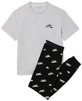 Lacoste Men's 2-Pc. Graffiti-Logo Pajamas