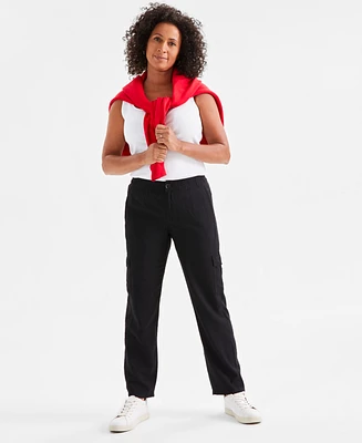 Style & Co Petite Straight-Leg Cargo Ankle Pants, Created for Macy's