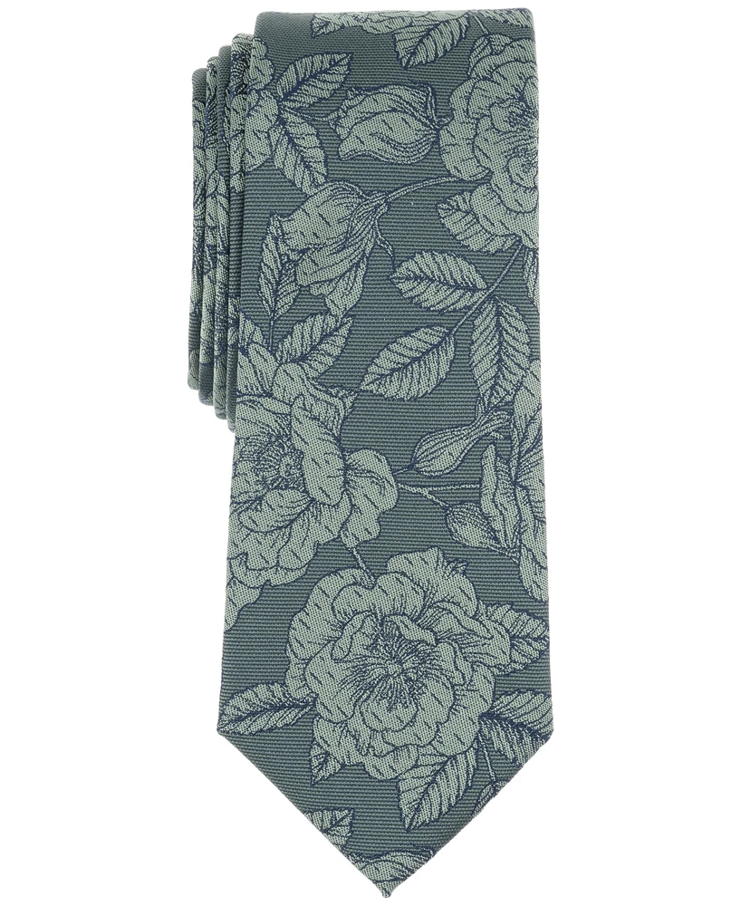 Bar Iii Men's Clifton Skinny Floral Tie, Created for Macy's