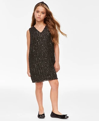 I.n.c. International Concepts Big Girls Sequin Tweed Mommy & Me Dress, Created for Macy's