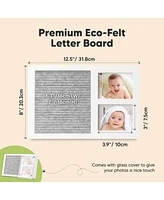 KeaBabies Heartfelt Baby Picture Frame Keepsake with Letterboard, 12x8 Ultrasound Frames, Gifts for Newborn