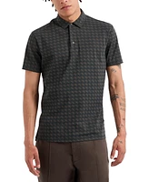 A|X Armani Exchange Men's Short Sleeve 3D Logo Print Polo Shirt