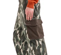 A|X Armani Exchange Men's Tapered Camo-Print Cargo Pants