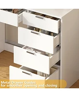 Sugift Modern Vanity Table Vanity Desk with 5 Drawers