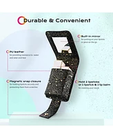 Byootique Portable Lipstick Case Lip Gloss Pouch with Mirror for Purse Mini Bag