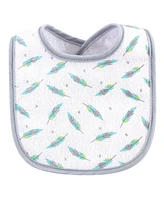 Luvable Friends Unisex Baby Cotton Terry Bibs 10pk, Neutral Elephant Stars, One Size