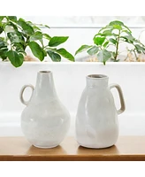 Slickblue Ceramic Jug Vase (Set of 2)