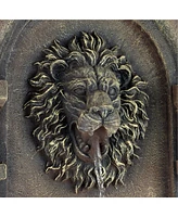 John Timberland Lion Face Roman Outdoor Floor Wall Tiered Water Fountain 50" High with Led Light for Garden Patio Backyard Deck Lawn Porch House Relax