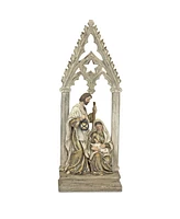 Slickblue Holy Family Nativity Arch with Gold Finish Elegant Christmas Decoration