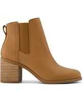 Toms Women's Evelyn Chelsea Pull-On Block Heel Booties